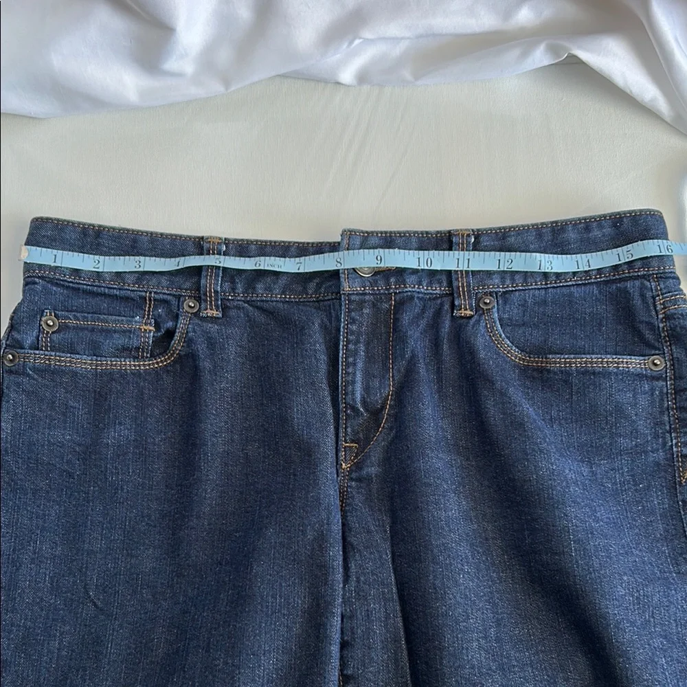 LOFT Blue Jean Shorts with Cuffed Hems